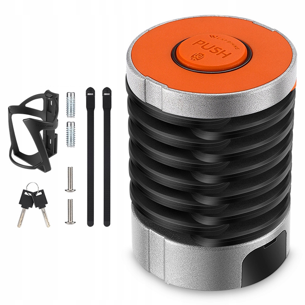 ZAPIĘCIE DO ROWERU BLOKADA ROWEROWA SKŁADANY ZAMEK SZYFROWY z 2 KLUCZAMI