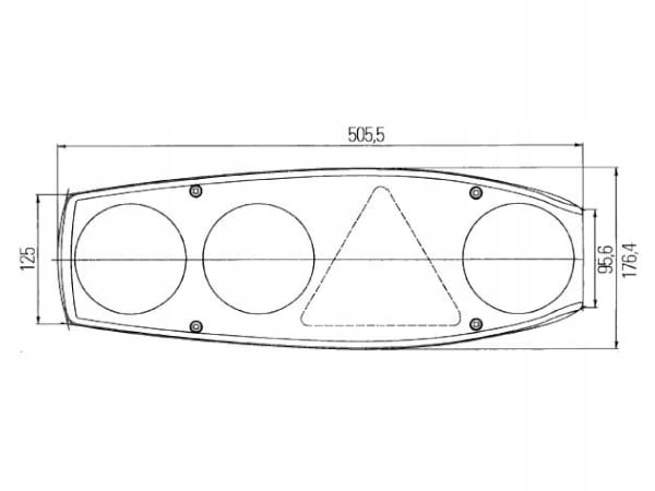 Lampa tylna Hella Caraluna 2 plus lewa do przyczep Part number 140 090