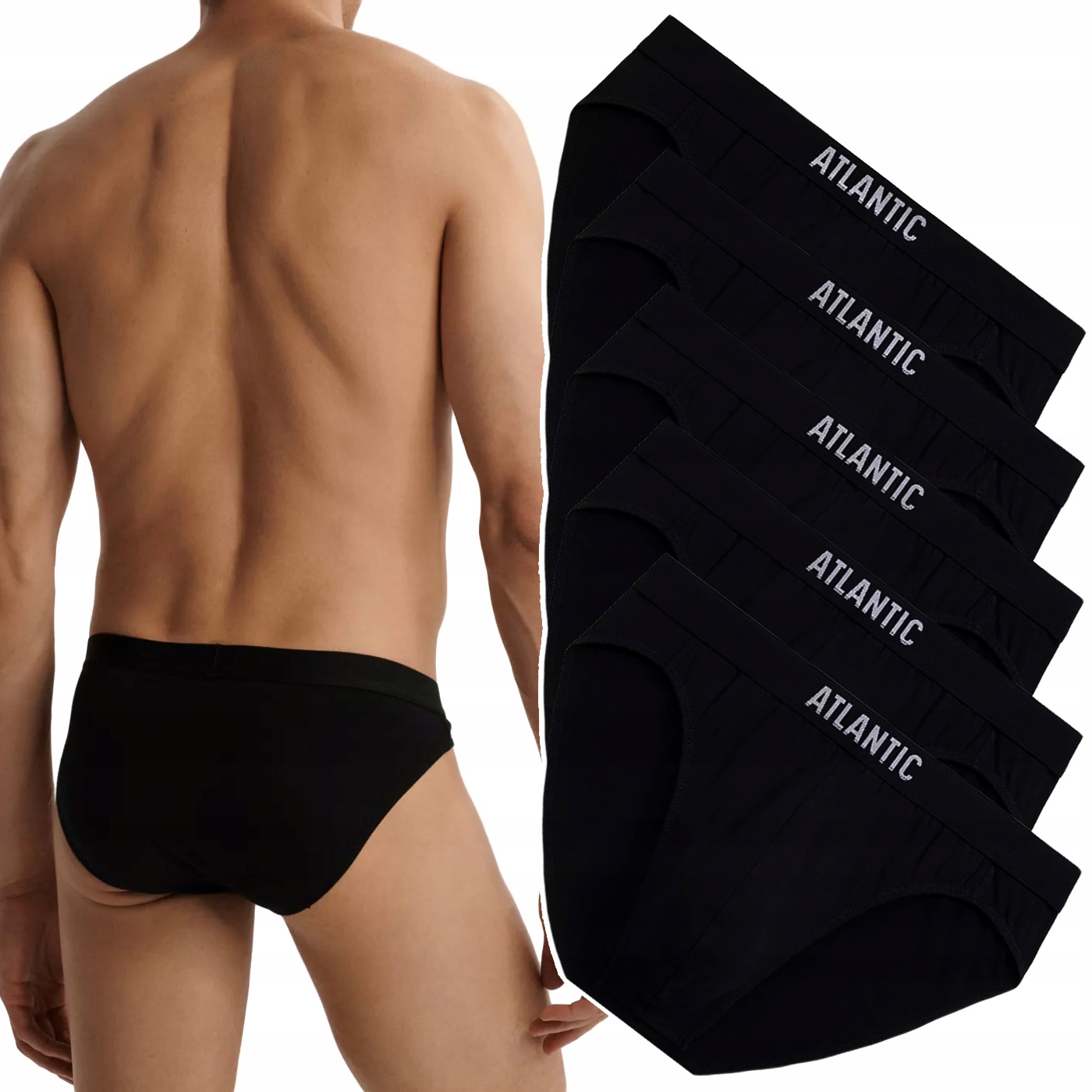 Pánské sportovní slipy x5 Atlantic 5BMP-094 Slipy L