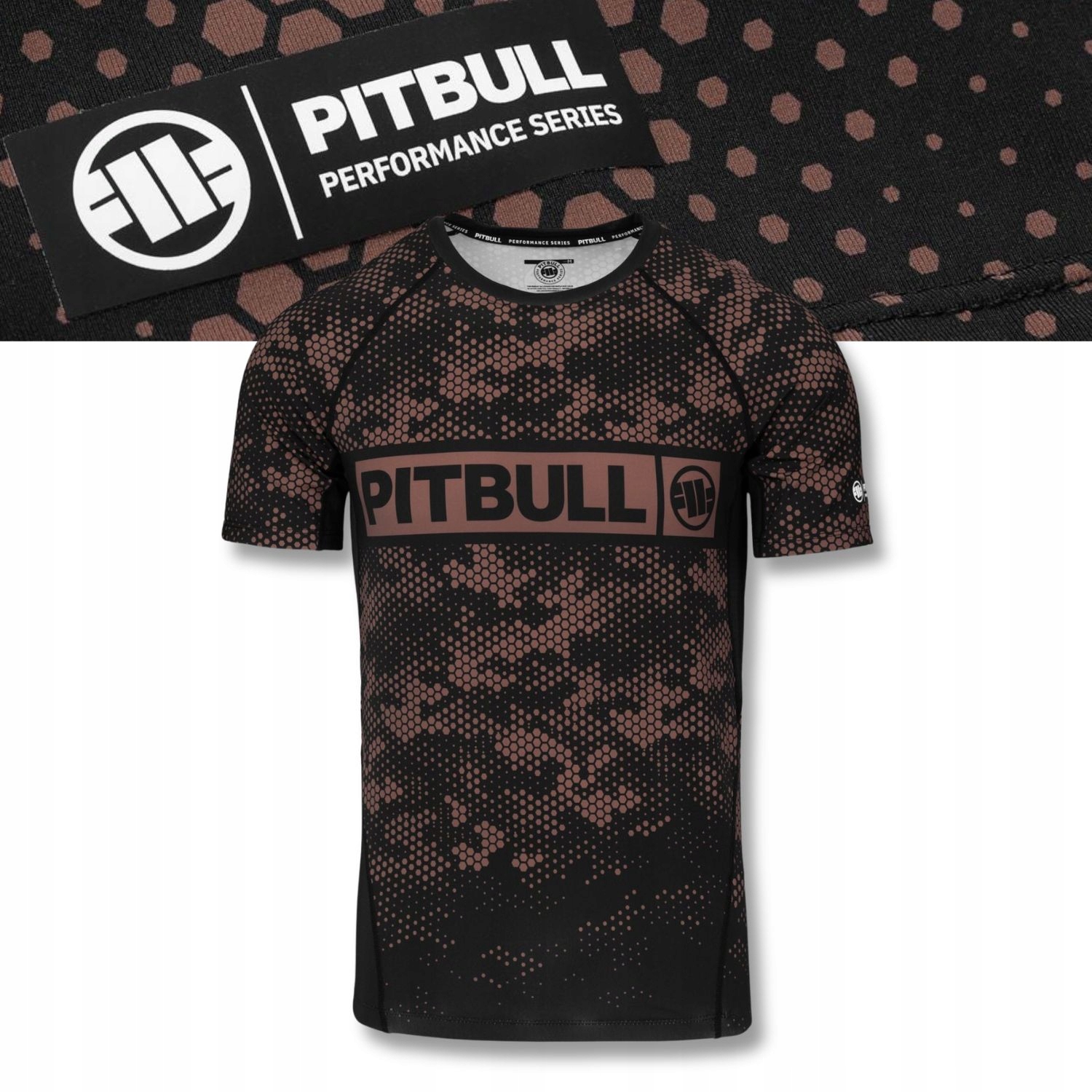 Męska Koszulka Rashguard Pitbull treningowa techniczna Hex Camo Hilltop