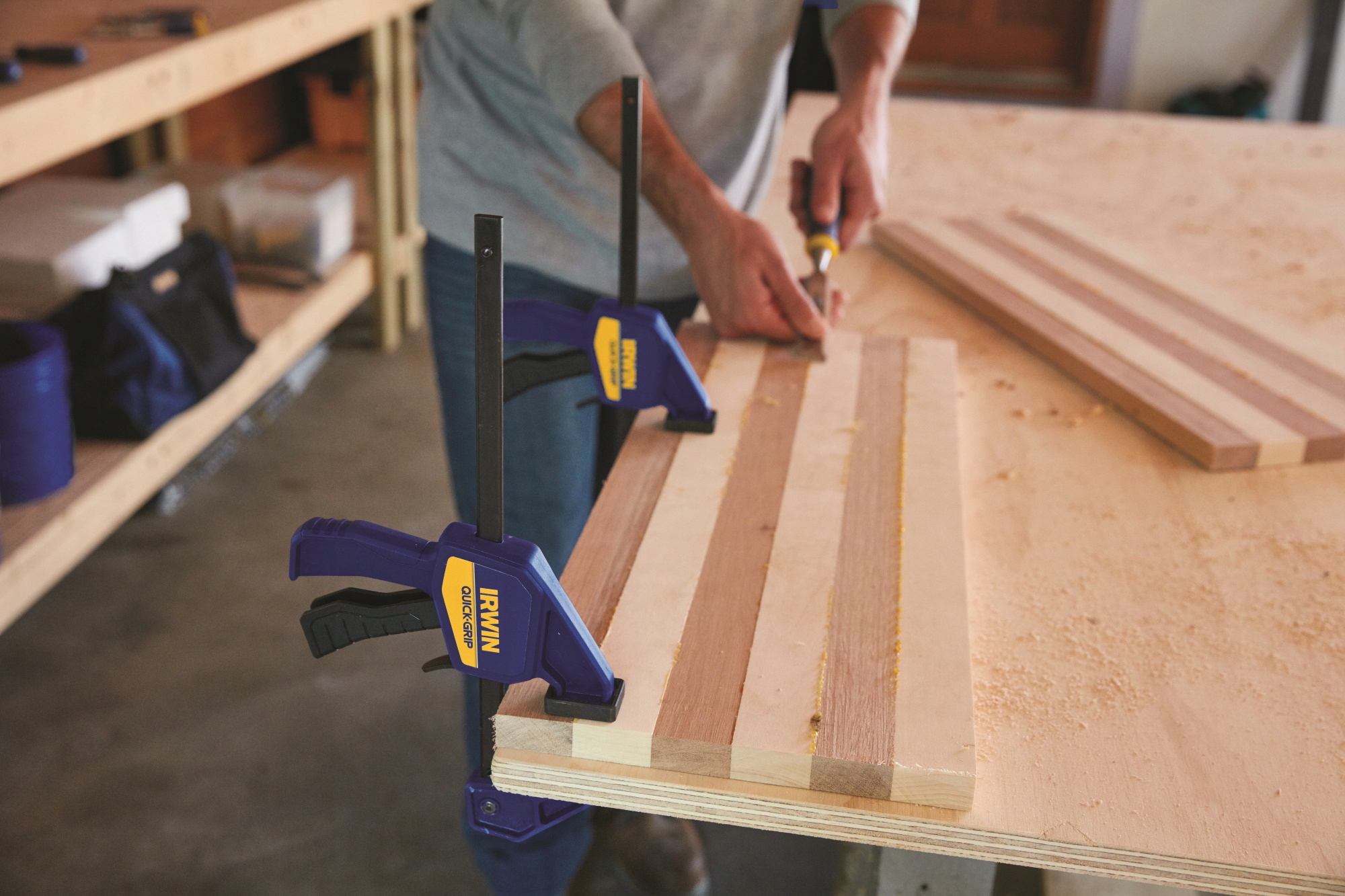 IRWIN ŚCISK STOLARSKI SZYBKOZACISKOWY JEDNORĘCZNY QUICK GRIP 150mm 2szt. Kod producenta T5462EL7