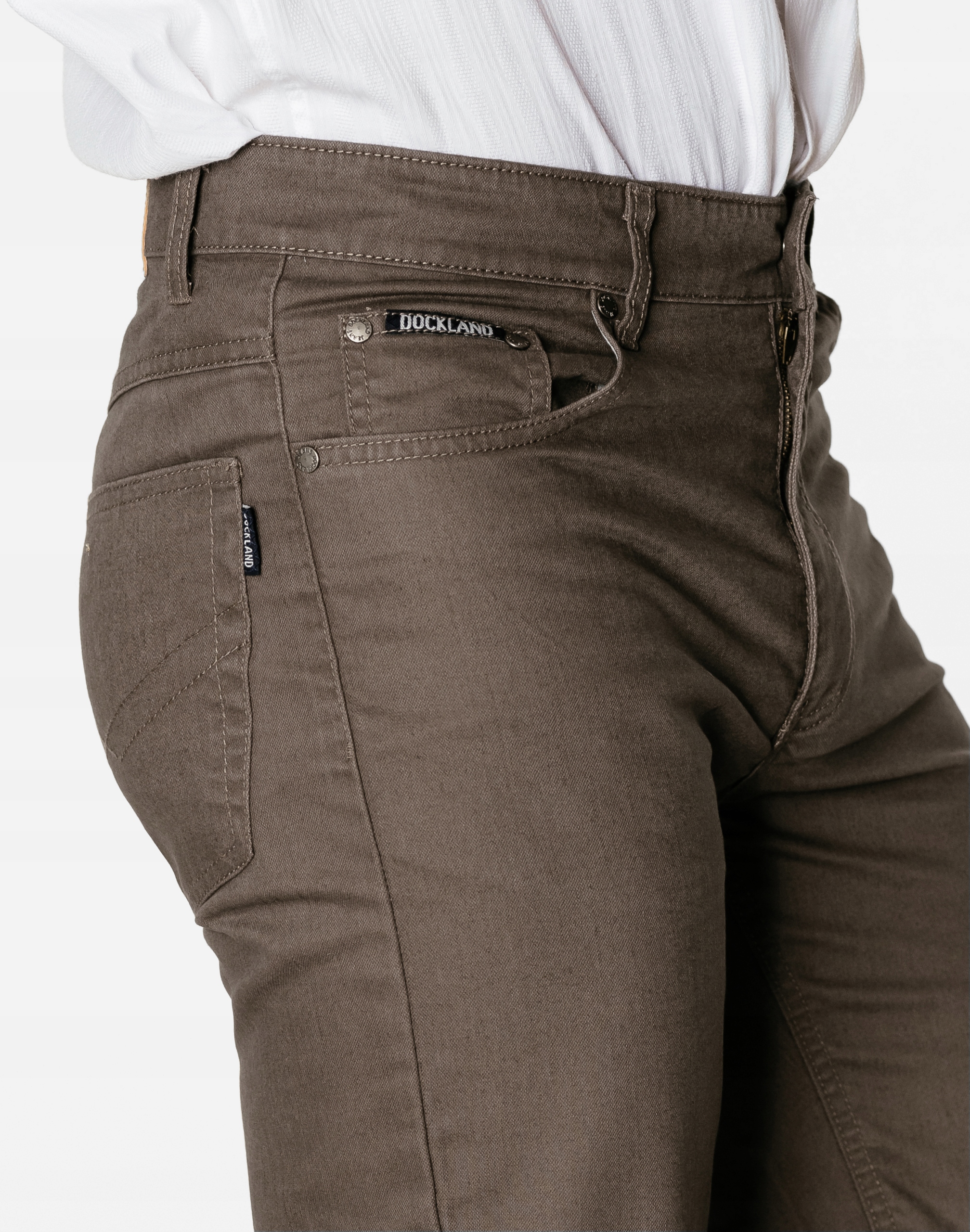 Eleganckie Spodnie Męskie Bawełniane Jeans Dżins z Prostą Nogawką 21759 W34 Zapięcie zamek