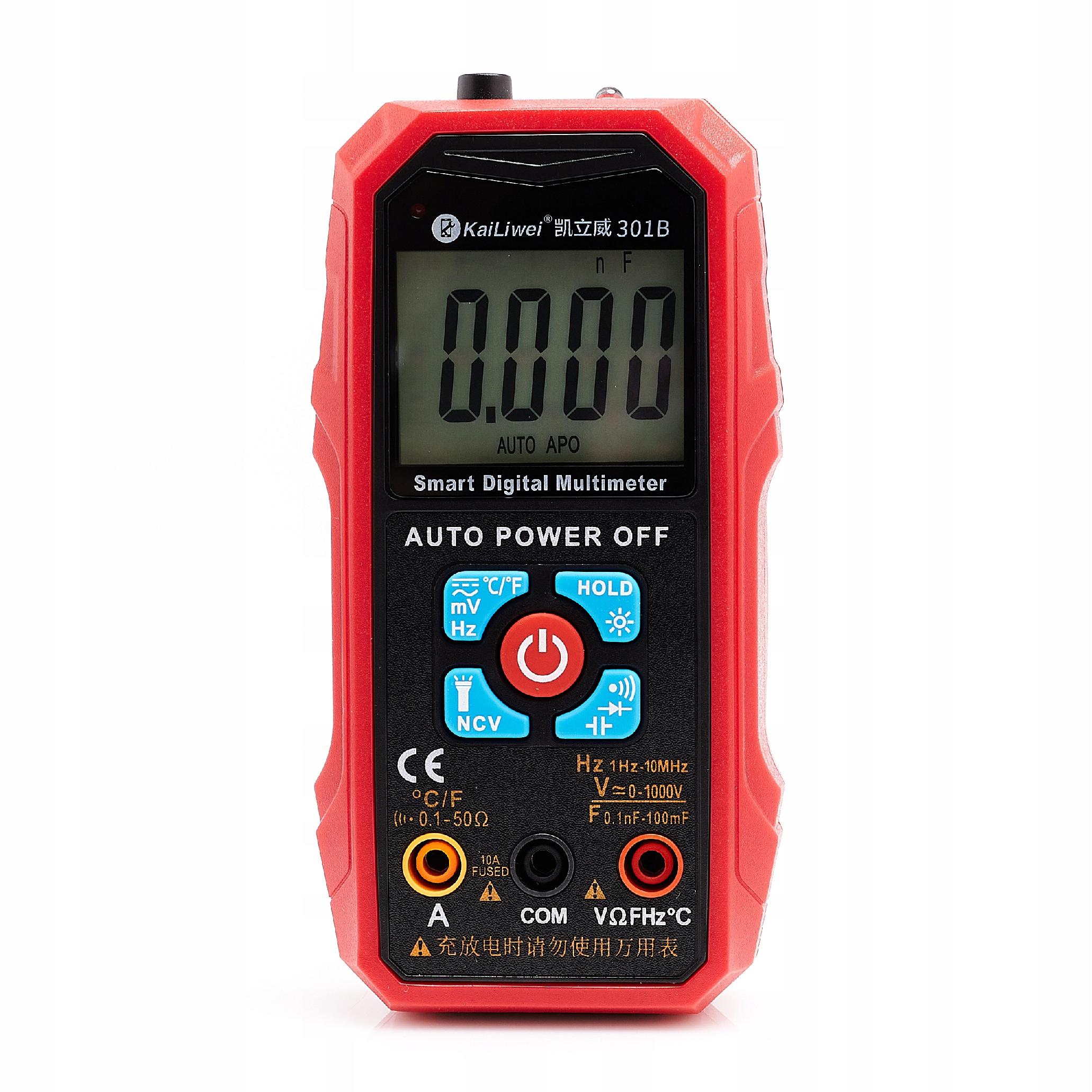 Automatický Multimetr 301B Pro Střídavý Stejnosměrný Proud LCD Svítilna