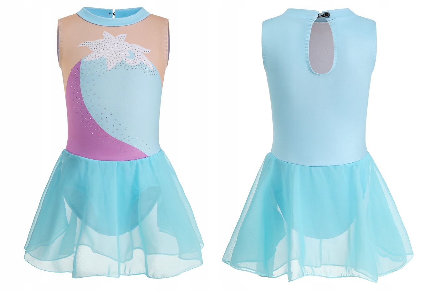 Baletní Body S Tylovou Sukní, Modré Zirkony 140