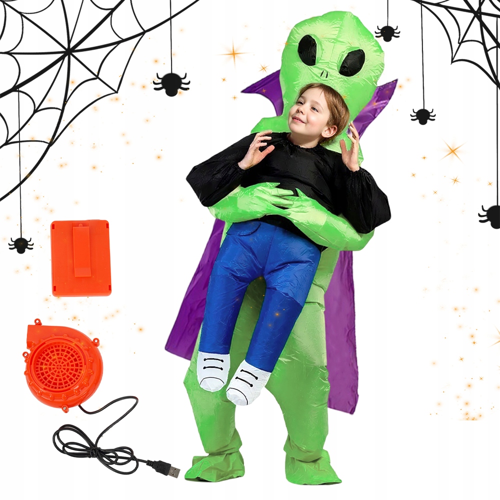 Nafukovací kostým mimozemšťana z Plášť pro děti na Halloween
