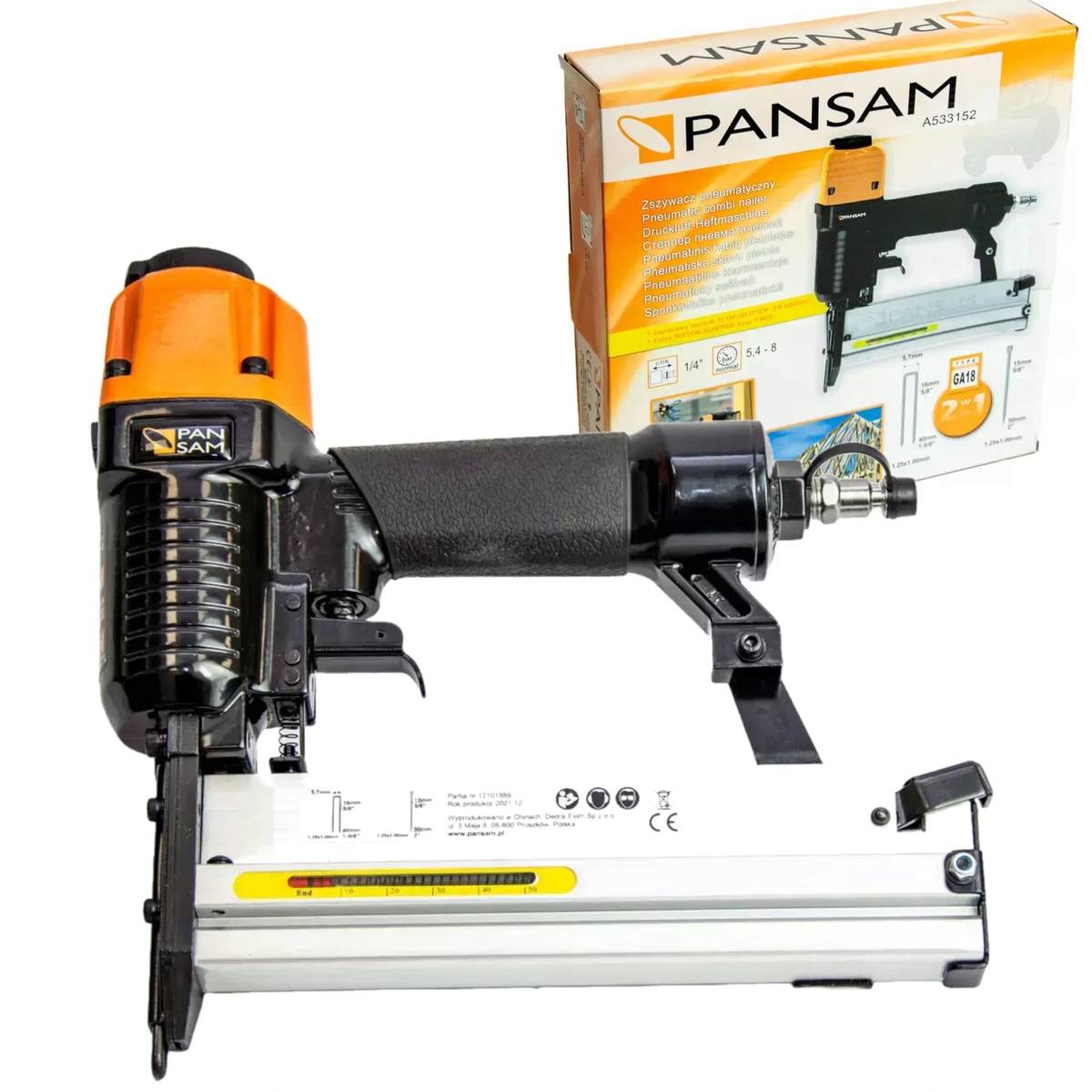 Pneumatická Sešívačka/hřebíkovačka 2v1 Pansam A533152
