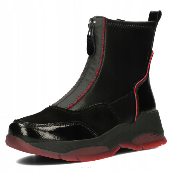 Czarne botki damskie Filippo DBT4203/22 Skóra r37