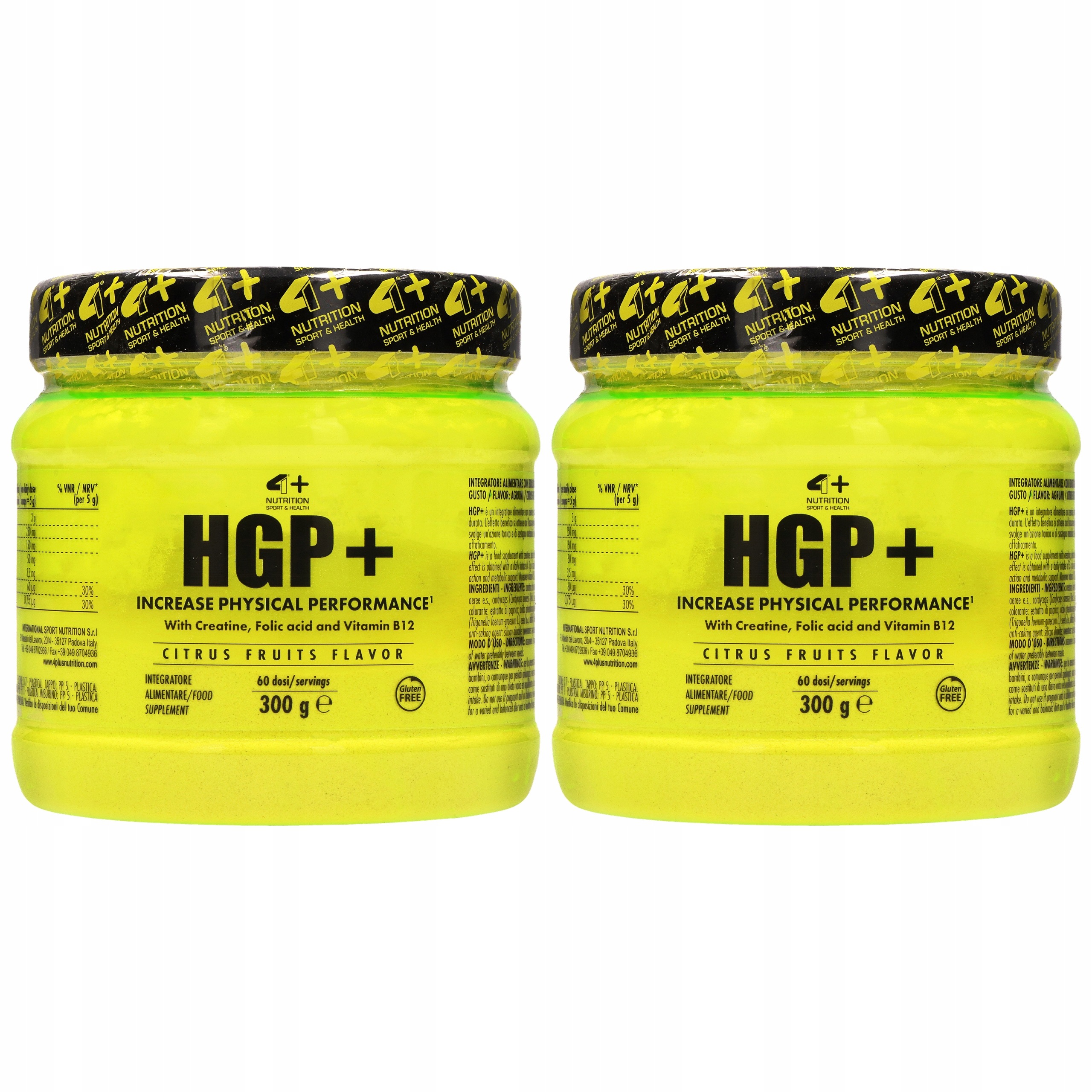 2x Kreatin Monohydrát Hcl Síla Svalová hmota Vitamíny 4+ Nutrition