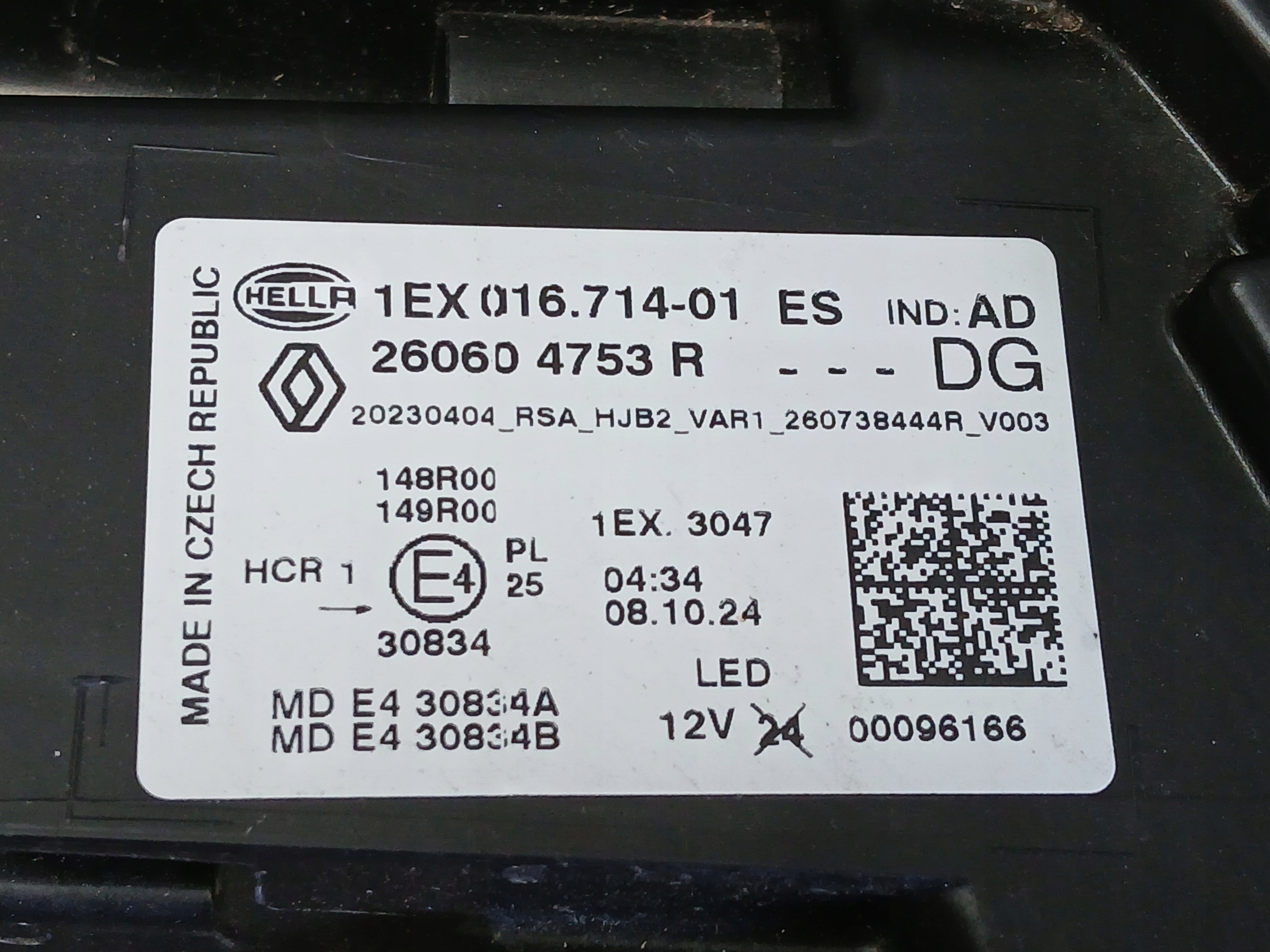 light front left RENAULT CAPTUR II 2 LIFT FULL LED 260604753R