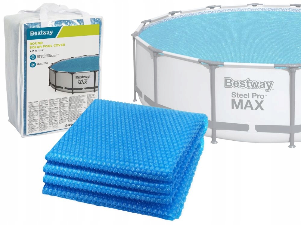 Pokrywa Basenowa Okrągła Solarna Folia 427/457 cm Bestway 58252 New 2026