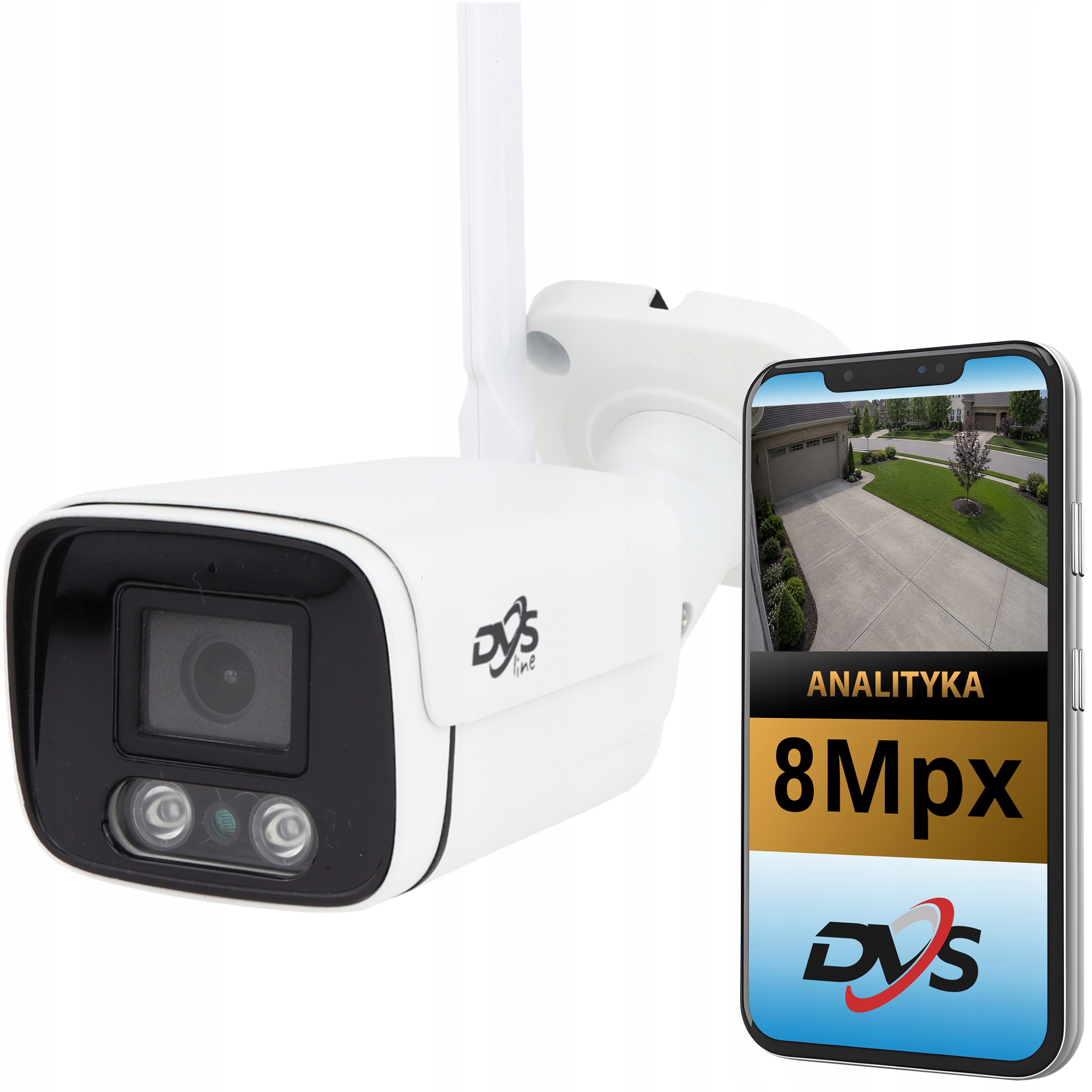 Vonkajšia Wifi Kamera 8MPX 4K Ultrahd Bezdrôtová IR30 Dvs
