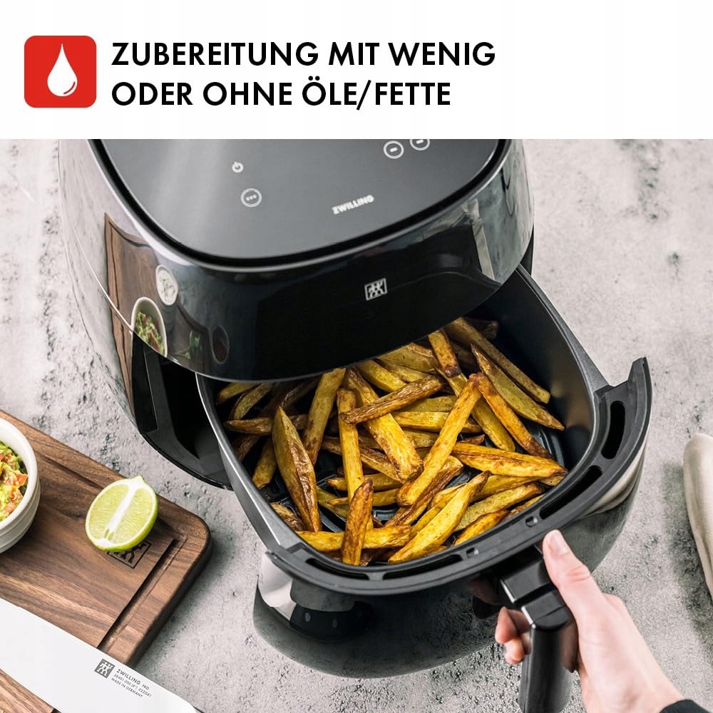 ZWILLING Frytkownica Beztłuszczowa 4L 1400W 6 Programów Czarna Z Przepisami — miniatura 4