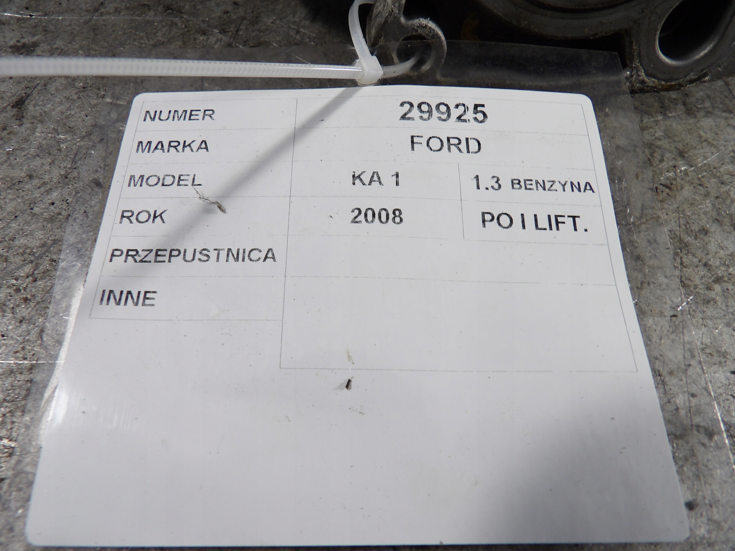 Ford Ka and throttle flap 3S5U9E926BB