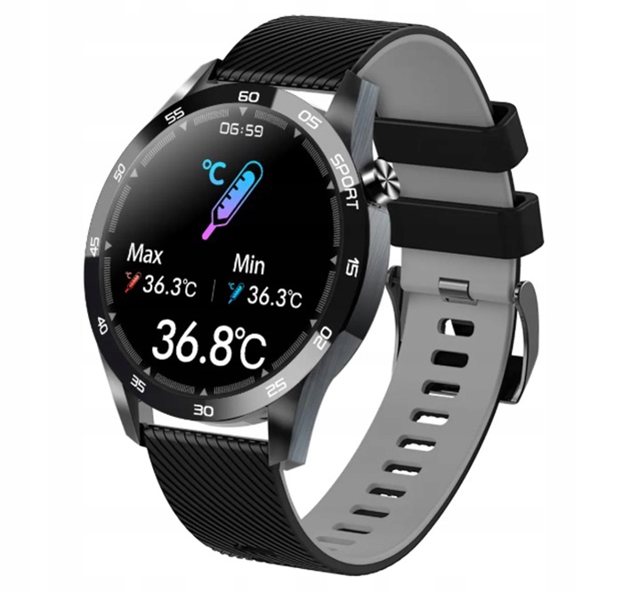 Pánské hodinky MK-Tech Chytré Hodinky krokoměr pulzoměr teplota