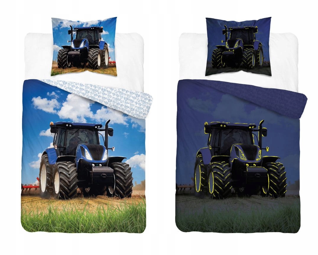 

Pościel bawełniana Traktor 140x200 Świecąca