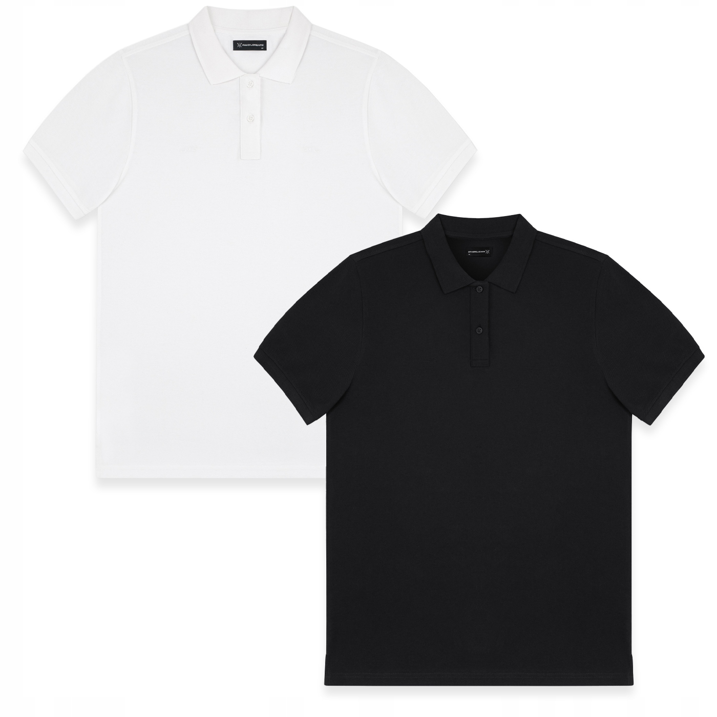 Sada 2 polo triček bílá a černá 100% bavlna Pako Lorente vel XXL