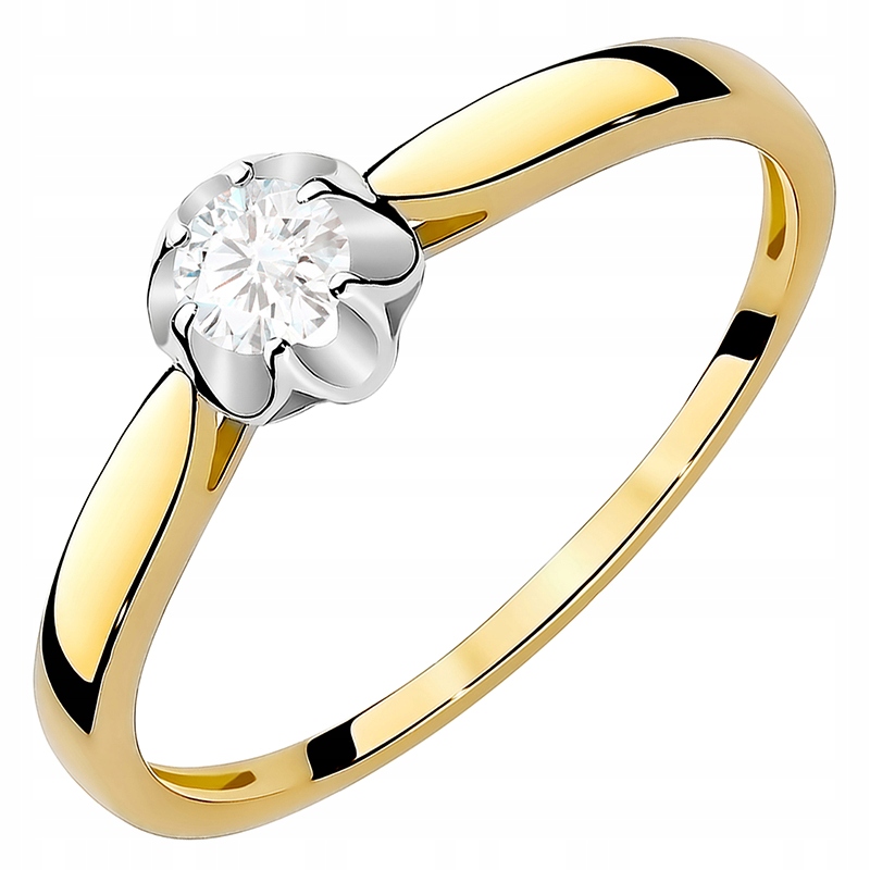 Prstýnek Briliant 0,15 ct Bílé Zlato
