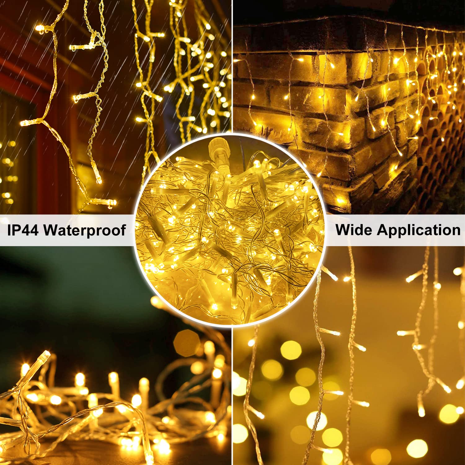 EISREGEN GIRLANDA KURTYNA ŚWIETLNA LAMPKI WODOODPORNE ŚWIĄTECZNE 5M 200LED — miniatura 5