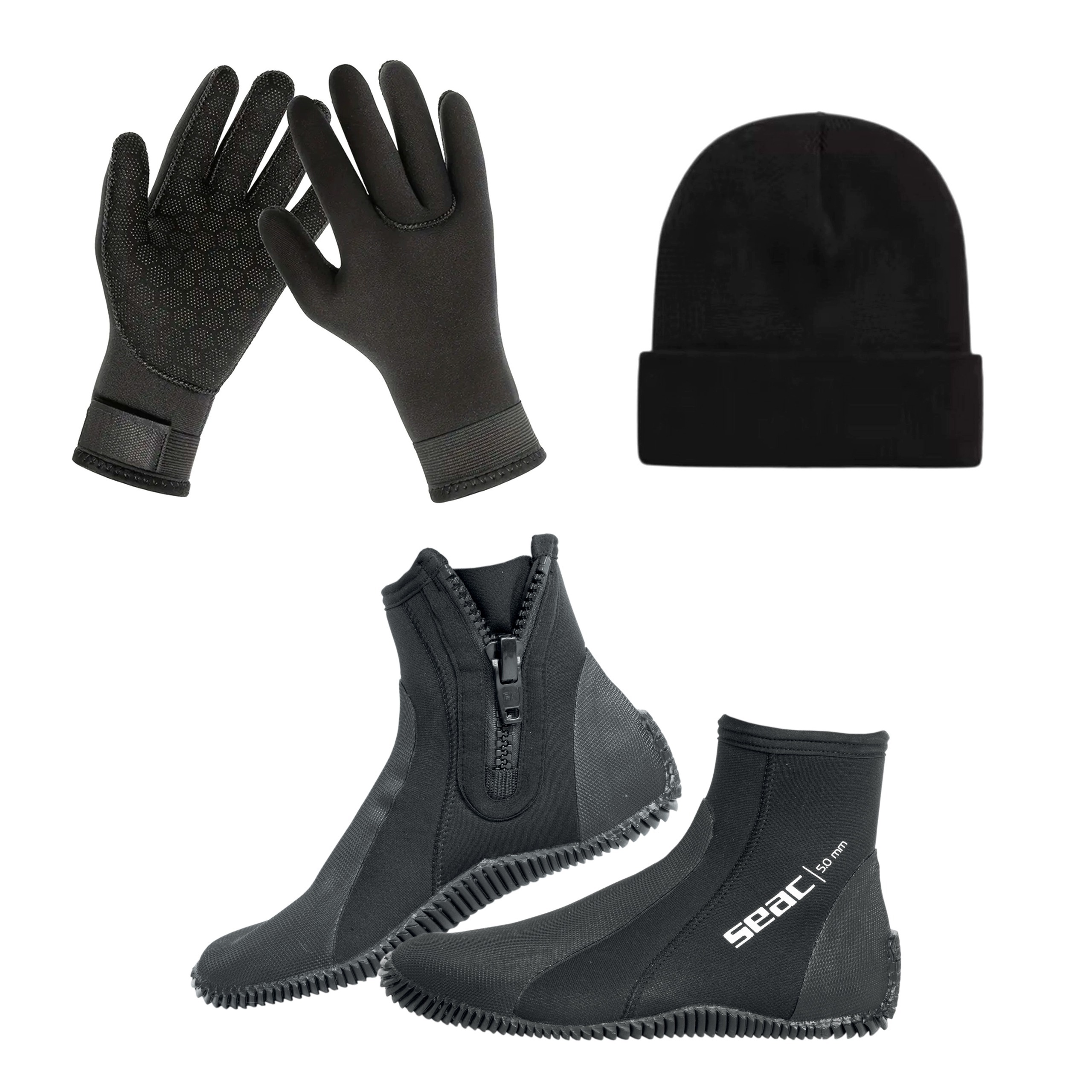 Zestaw na morsowanie buty neoprenowe Seac 5 mm rękawice czapka M 40-41