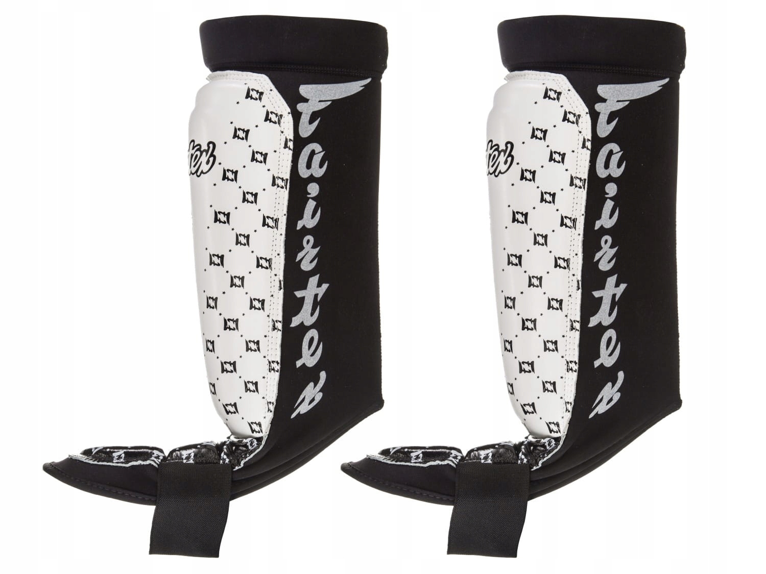 Chrániče Holeně A Chodidla Fairtex SP6 (bílá/černá) „neoprene“ – L