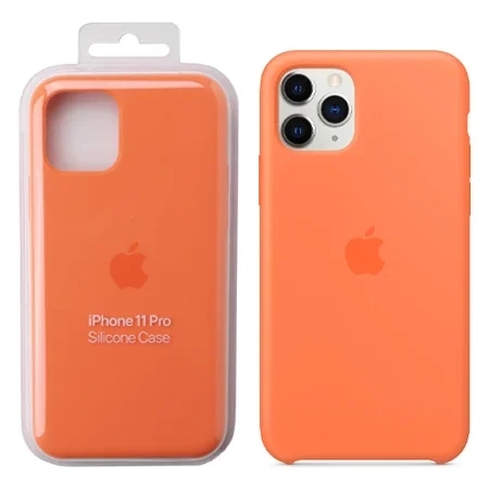 ORYGINALNE ETUI SILIKONOWE APPLE IPHONE 11 PRO CASE POMARAŃCZOWE