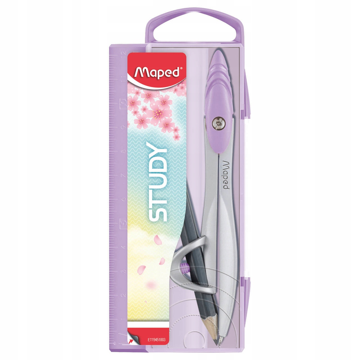 CYRKIEL METALOWY SZKOLNY Study + OŁÓWEK MAPED Marka Maped