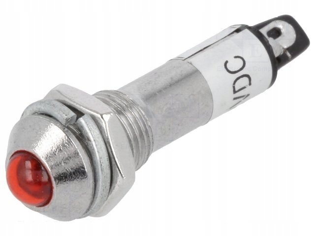 

Kontrolka Led 5mm wypukła czerwona 12VDC Fi=8,2mm