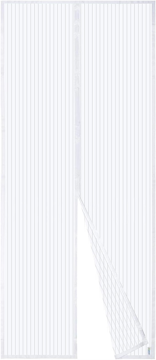 Moskytiéra na dveře 100 x 220 cm, bílá, samozavírací