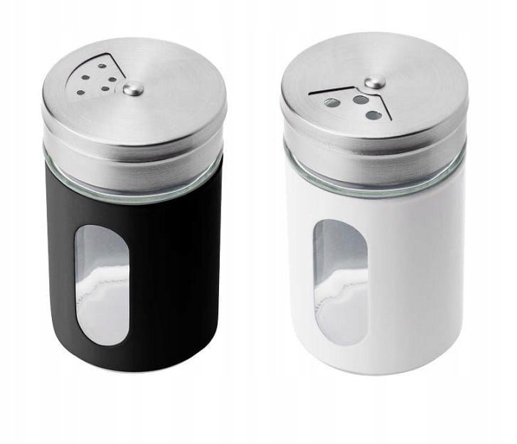 

Solniczka pieprzniczka Alcano 90 ml biały czarny