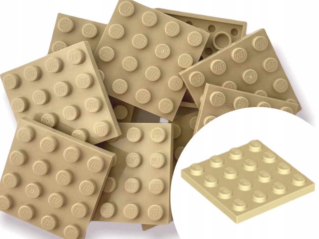 

Lego 3031 Plate Płytka 4X4 Tan Piaskowy 10 sztuk