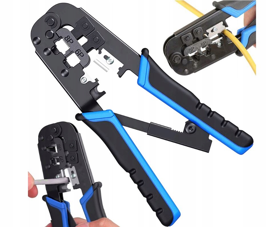 

Zaciskarka Zaciskacz Wtyków RJ45 Lan 3W1