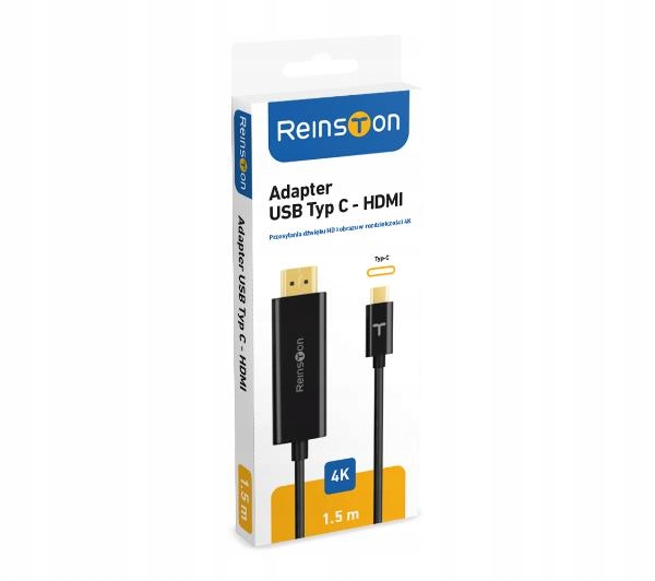Кабель-адаптер USB-C тип C к HDMI 4K 1,5 м Черный бренд other