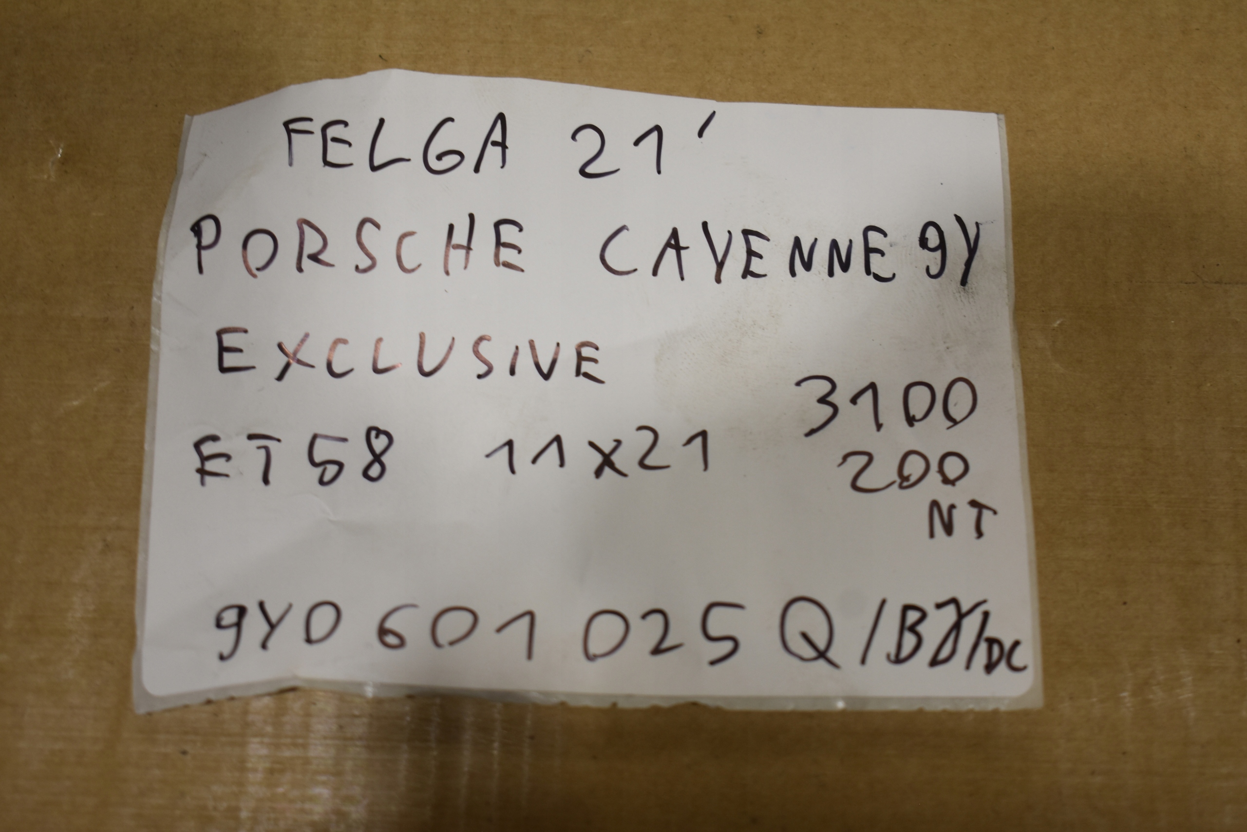 disc 21" PORSCHE CAYENNE 9Y EXCLUSIVE ET58 1