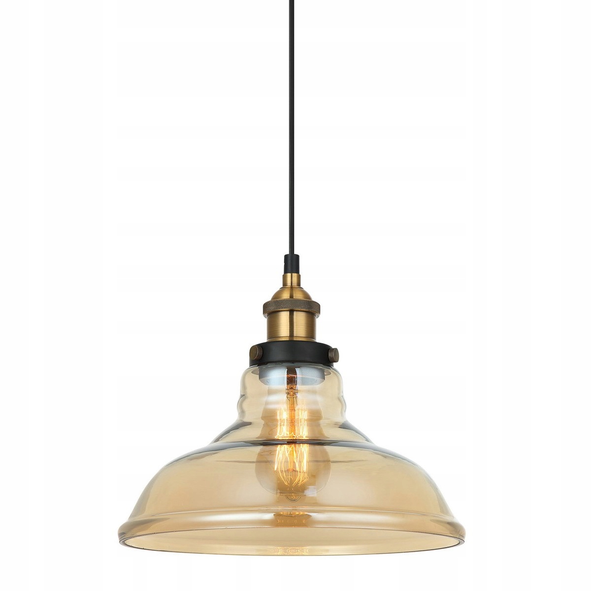 Hubert MDM-2381/1 Gd+amb Štýlová závesná lampa