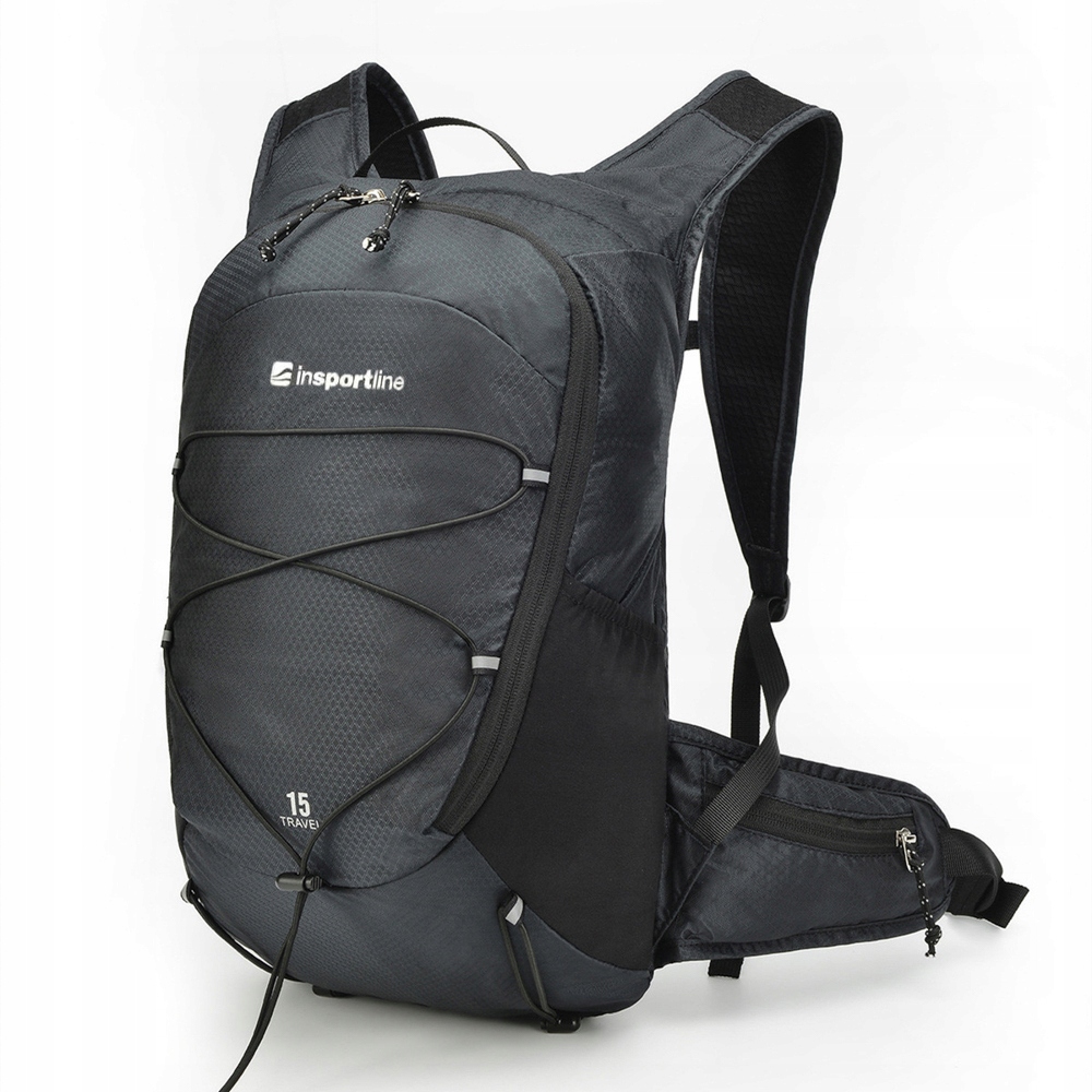 Ultralekki plecak sportowy z gwizdkiem alarmowym inSPORTline 15L