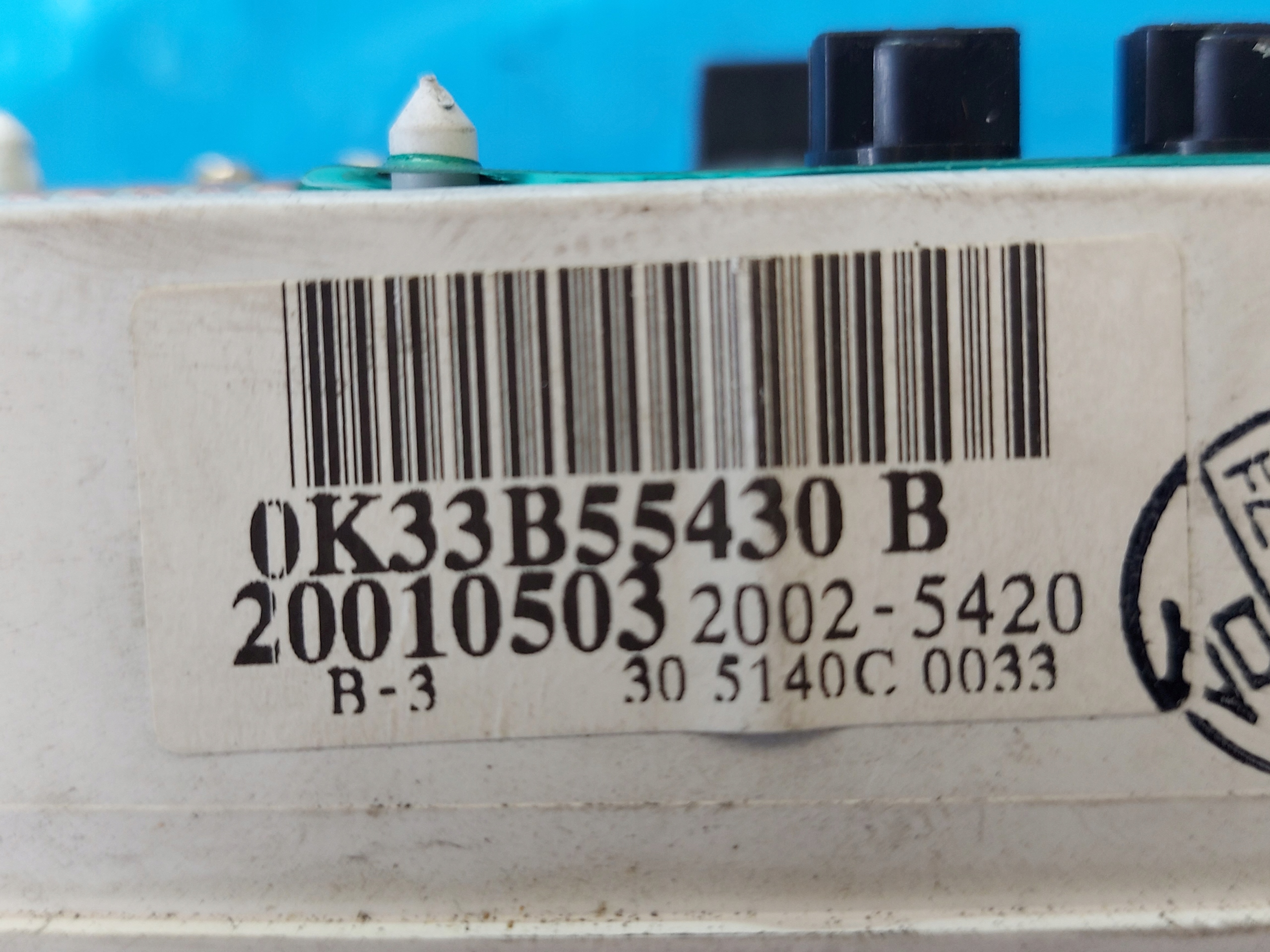dials clock KIA RIO 1.5 B 0K33B55430B