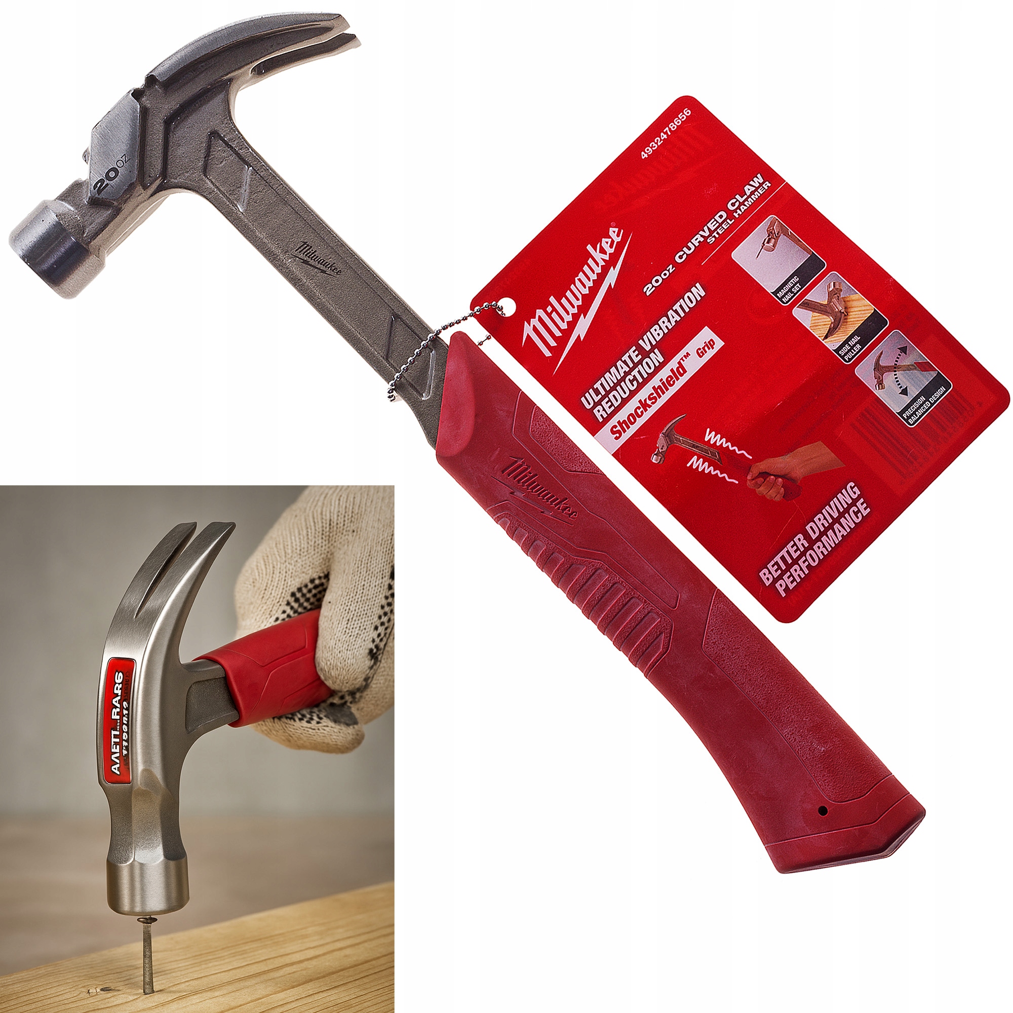 Młotek ciesielski Milwaukee antywibracyjny magnetyczny budowlany 570 g