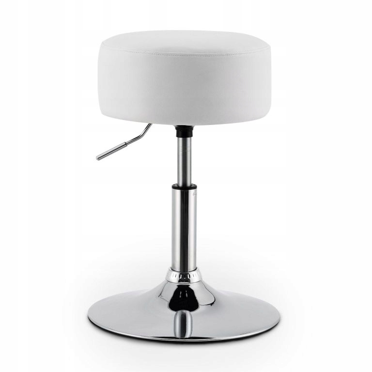 Taburet Tonia, bílý, výškově nastavitelný