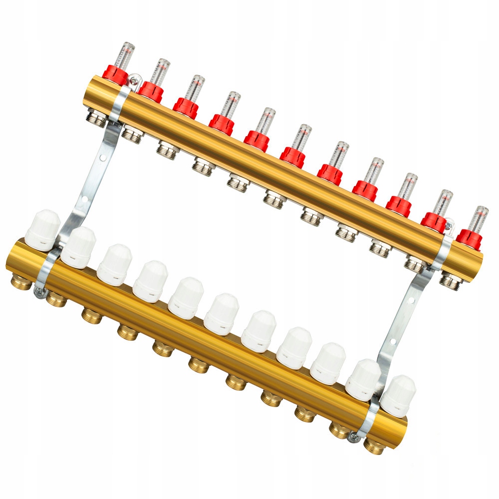 11- okruhový rozdělovač podlahového vytápění