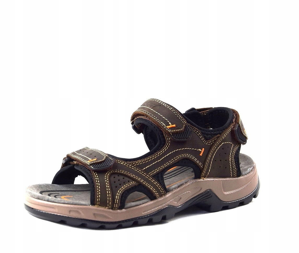 Pánské hnědé sandály Grisport z pravé kůže, vel 45