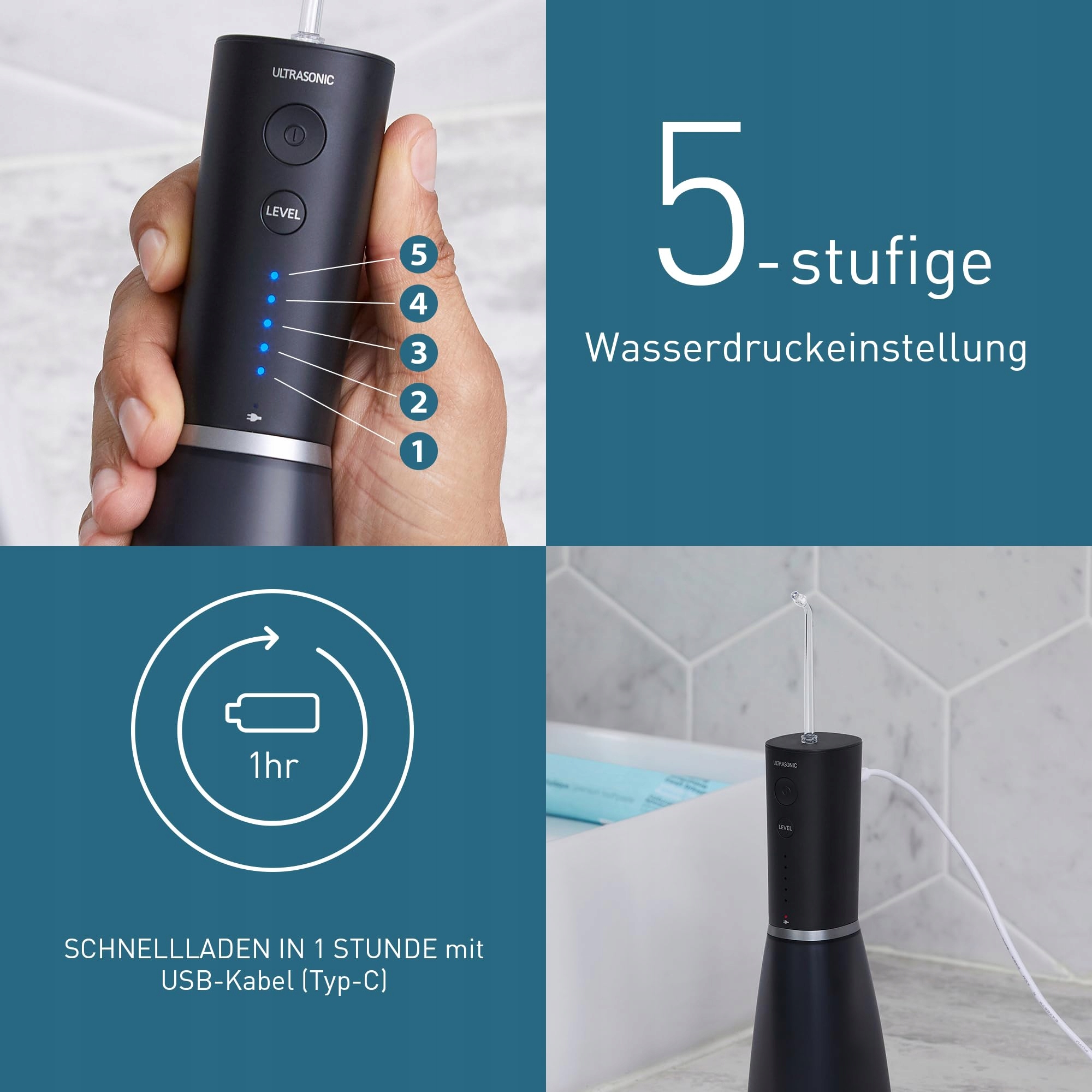 PANASONIC Seria 800 Irygator Ultradźwiękowy Bezprzewodowy 200ml USB-C — miniatura 6
