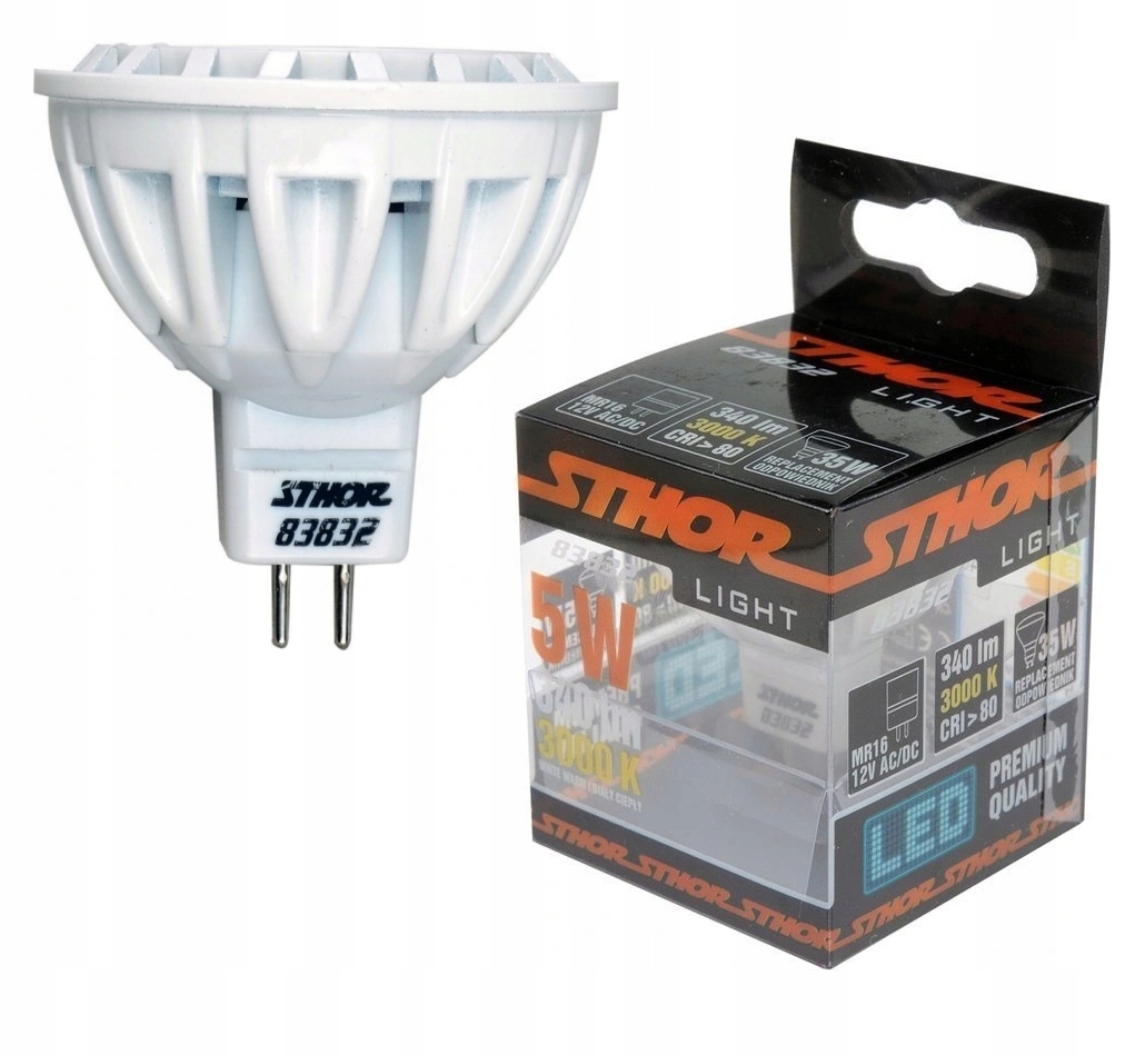 

Żarówka Led MR16 12V Ac/dc 5W 340LM