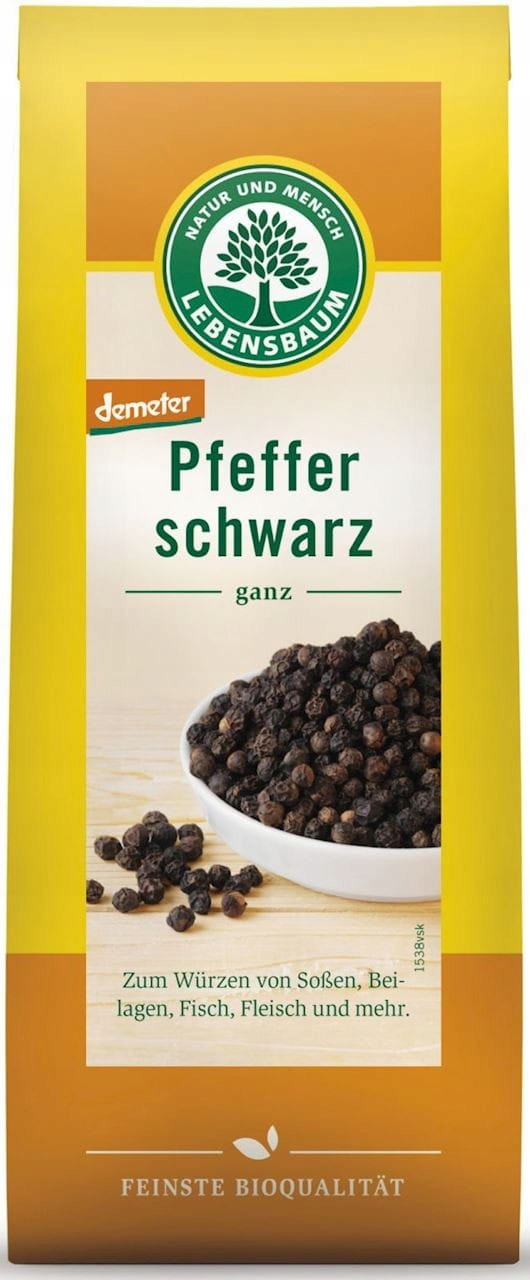 Pepř Černý Zrnitý Demeter Bio 50 g Lebensbaum