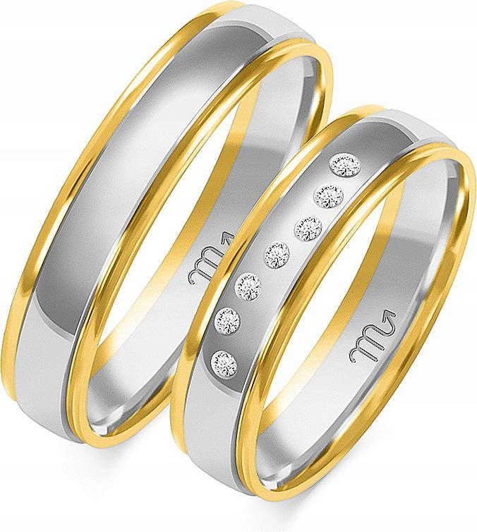 Dámský snubní prsten ze zlata pro pár 585, 23 24 25, s gravírováním