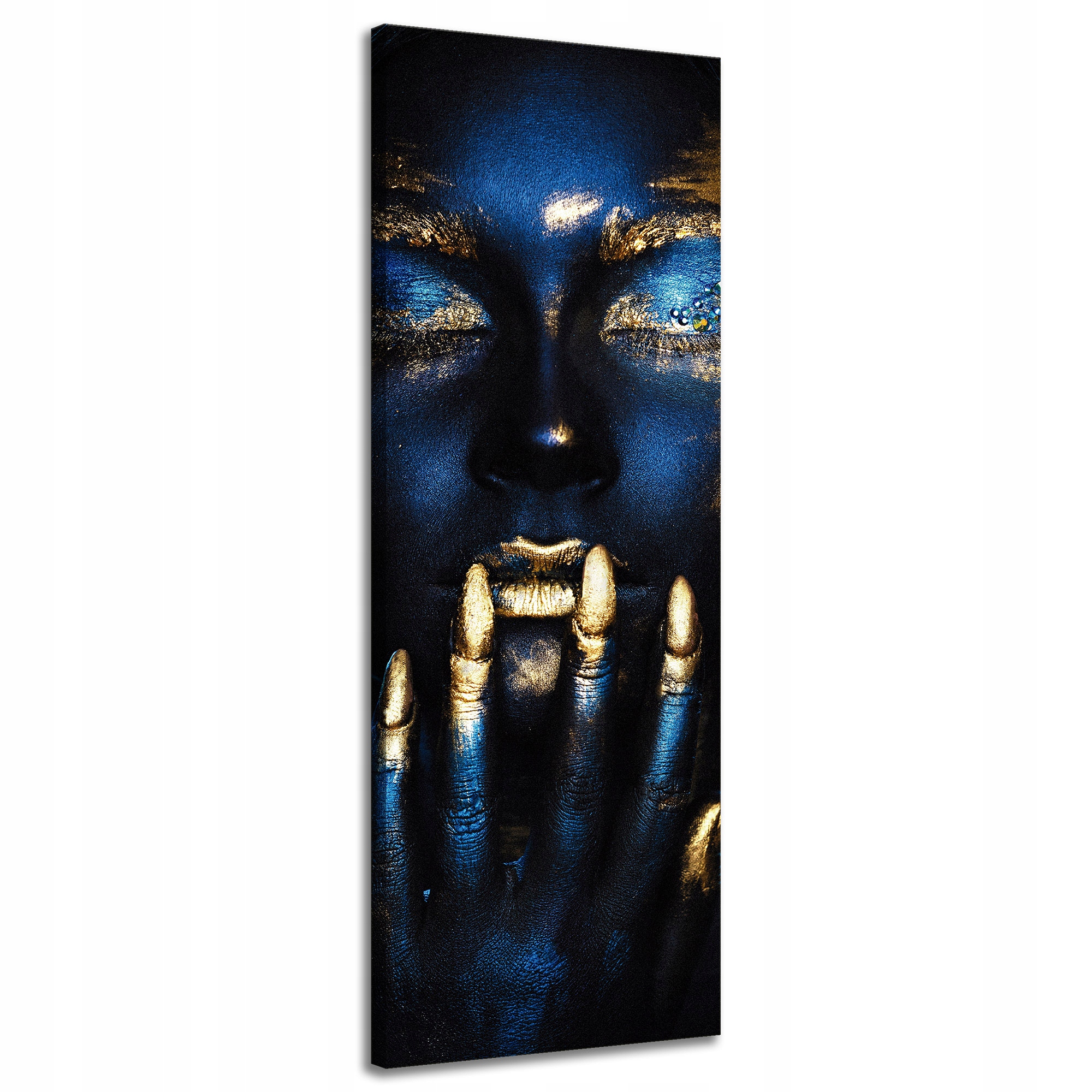 Obraz na plátně Pózující žena Zlaté prsty Umění 40x120 cm