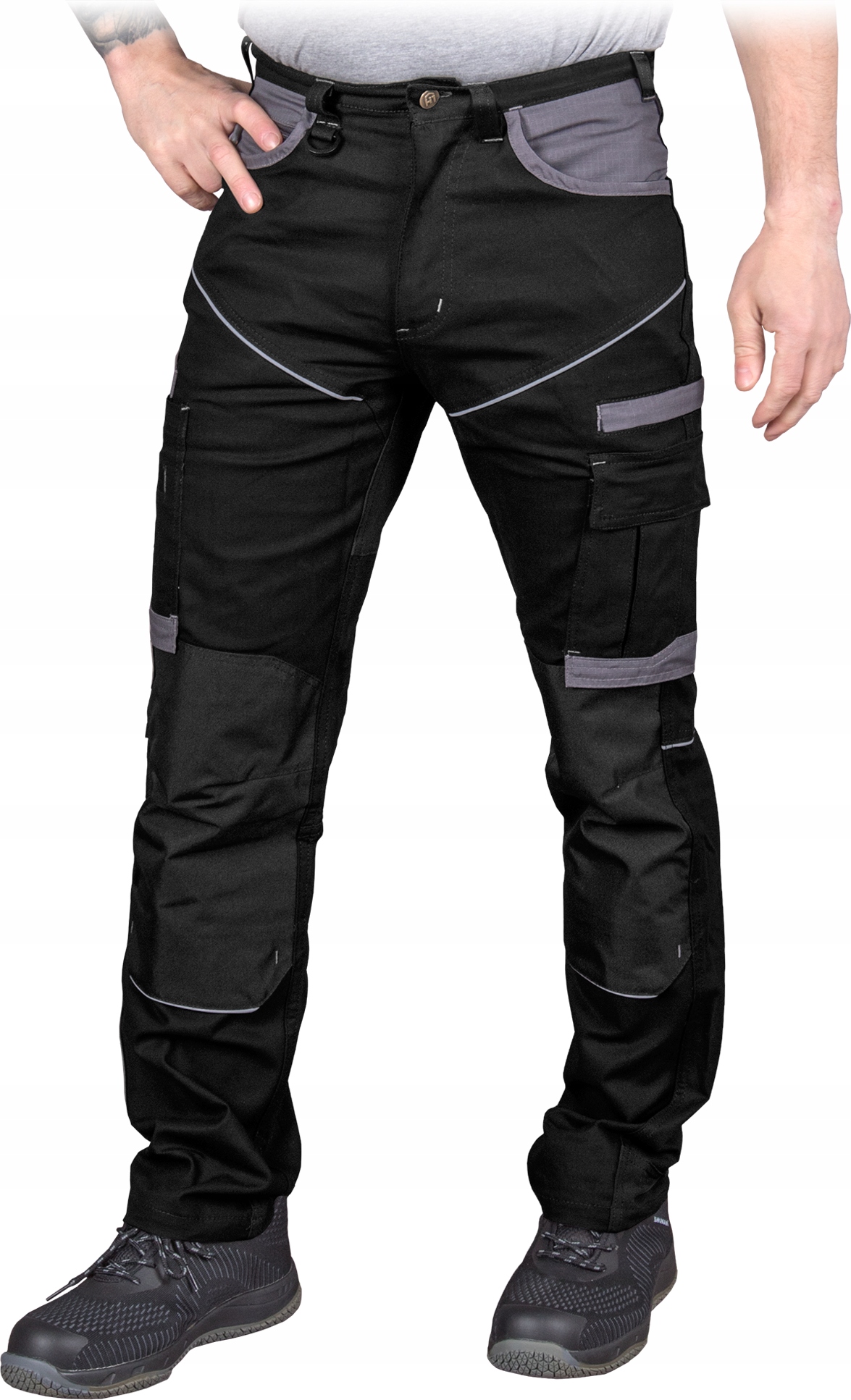 Odolné pánské pracovní kalhoty Elastické Bavlněné Lh-leader Bs 58