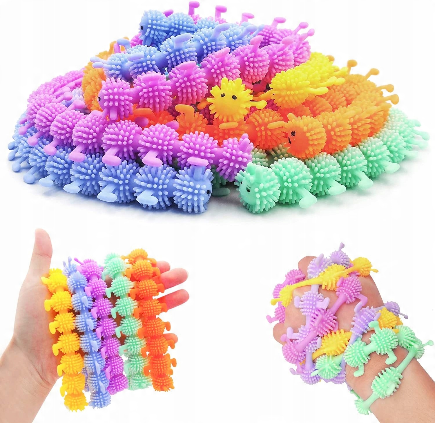 

Gumowa Gąsiennica Fidget Toy Sensoryczna Rozciągaj