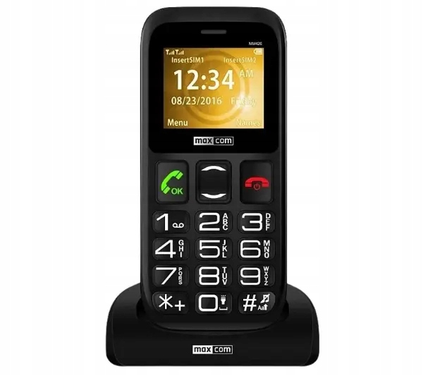 Telefon komórkowy Maxcom Comfort MM426 Se Dual Sim Czarny Podstawka