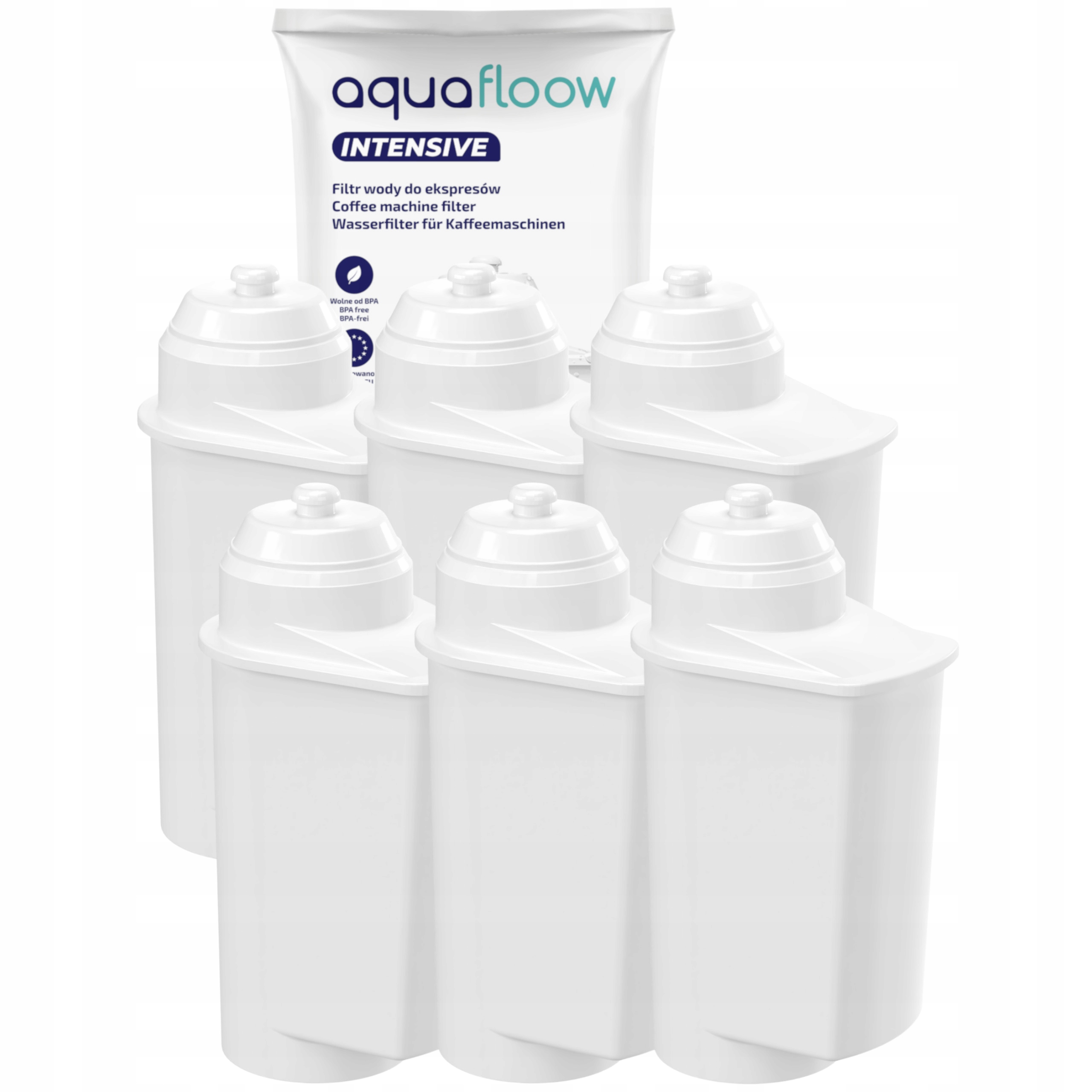 6X AquaFloow Invensive AF szűrő SIEMENS EQ 3 EQ 5 EQ 6/9 KÁVÉFŐZŐHÖZ