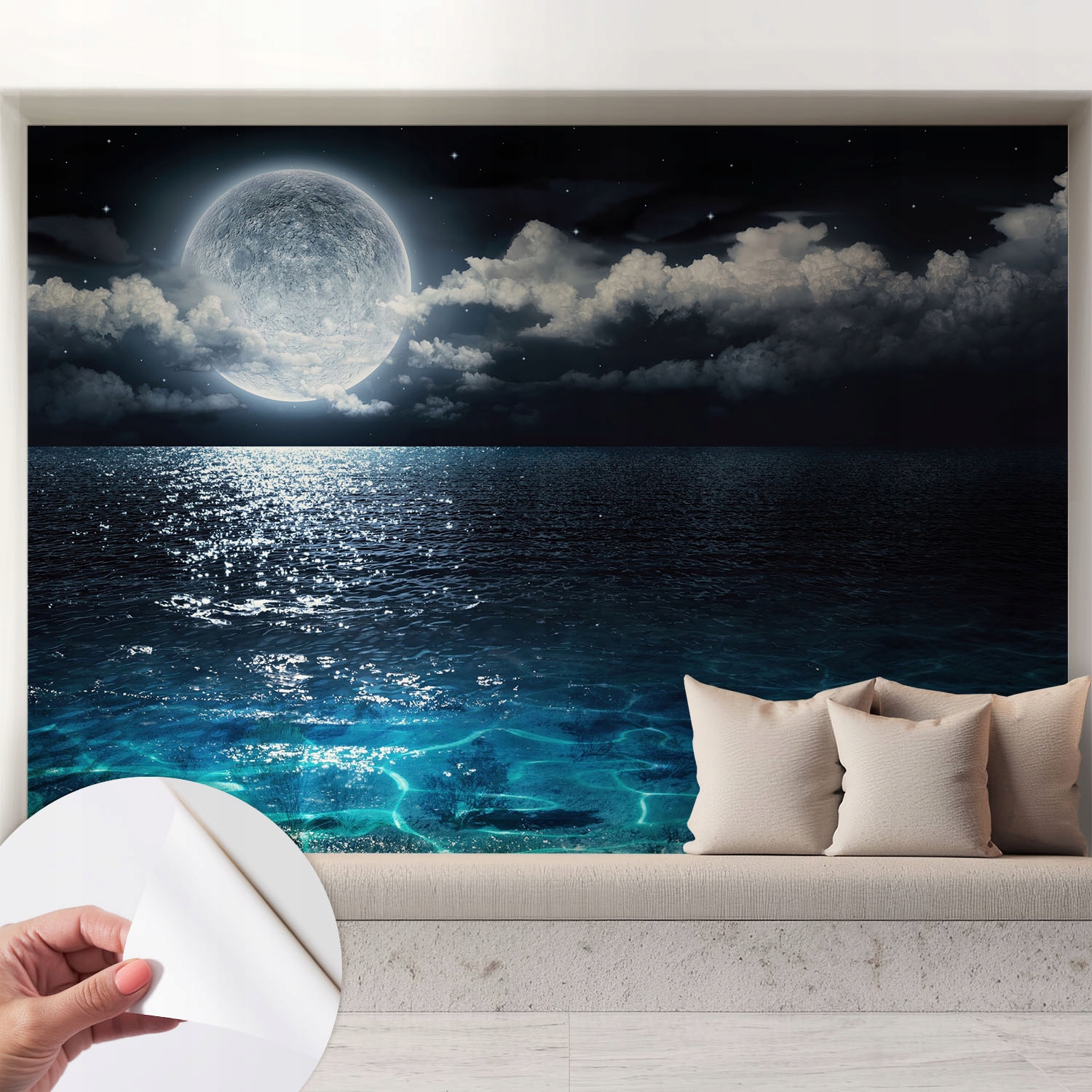 Samolepicí fototapeta do obývacího pokoje a ložnice Noční moře 208 x 146 cm